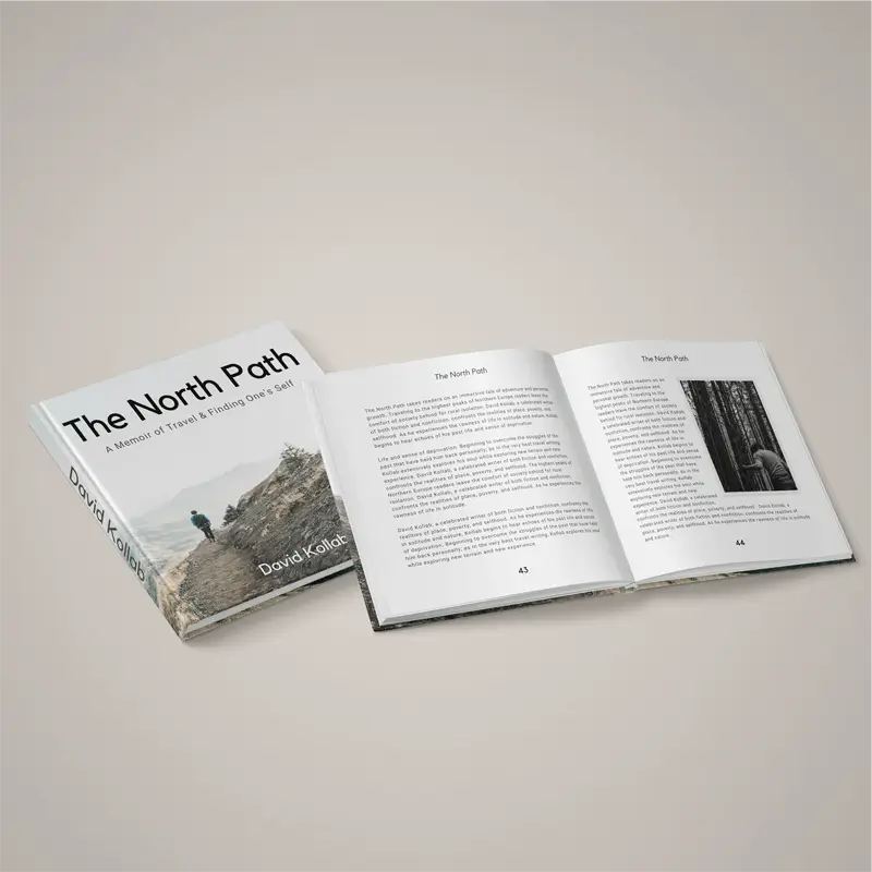 Finished memoir book showing professional quality